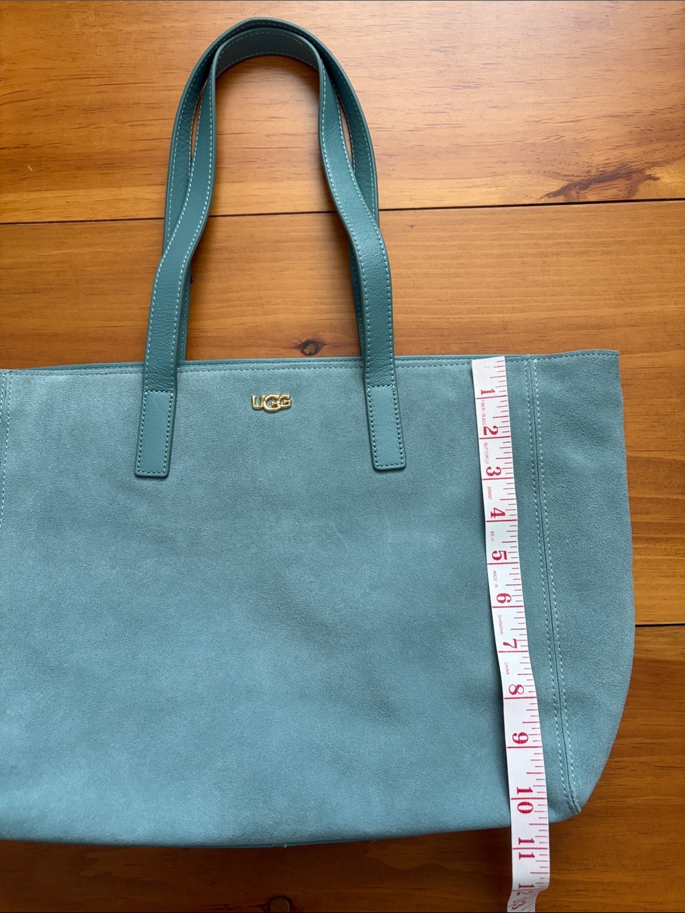 UGG Blue/Green Suede Tote NWOT - Picture 14 of 15